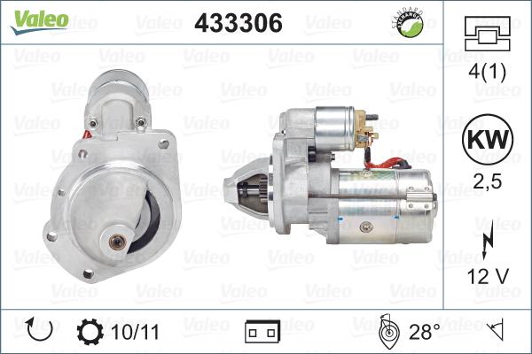 Valeo 433306 - Starteris autodraugiem.lv