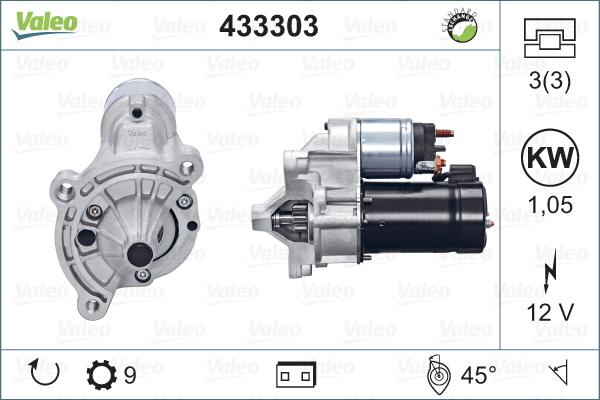 Valeo 433303 - Starteris autodraugiem.lv