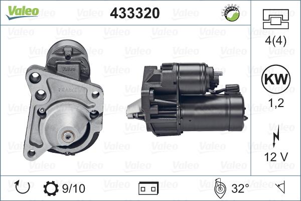 Valeo 433320 - Starteris autodraugiem.lv