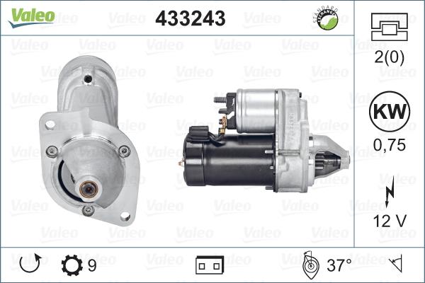 Valeo 433243 - Starteris autodraugiem.lv