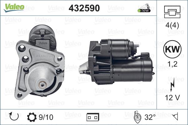 Valeo 432590 - Starteris autodraugiem.lv