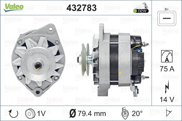 Valeo 432783 - Ģenerators autodraugiem.lv