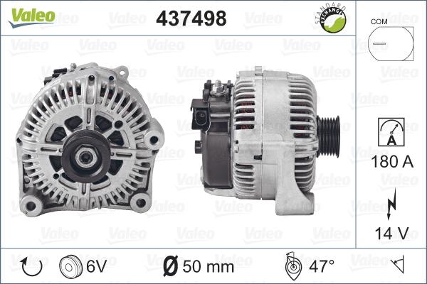 Valeo 437498 - Ģenerators autodraugiem.lv