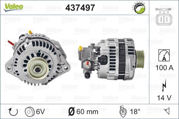 Valeo 437497 - Ģenerators autodraugiem.lv