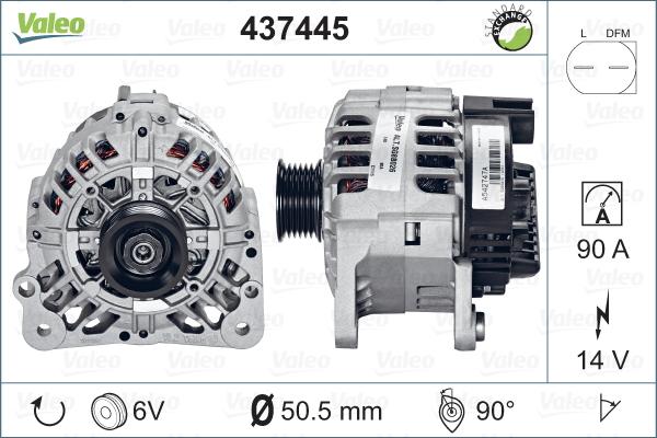 Valeo 437445 - Ģenerators autodraugiem.lv