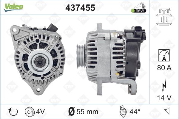 Valeo 437455 - Ģenerators autodraugiem.lv