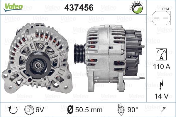 Valeo 437456 - Ģenerators autodraugiem.lv