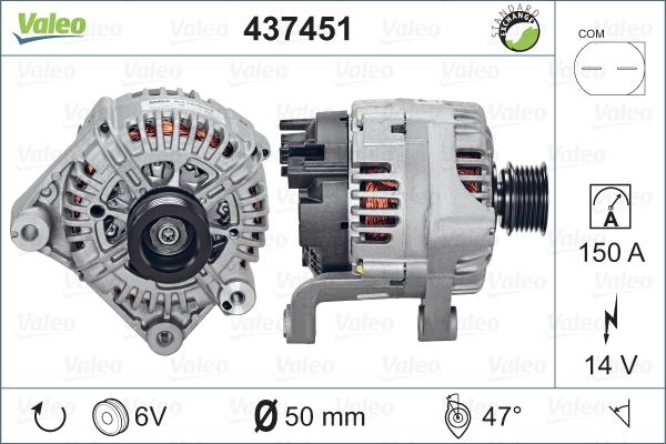 Valeo 437451 - Ģenerators autodraugiem.lv