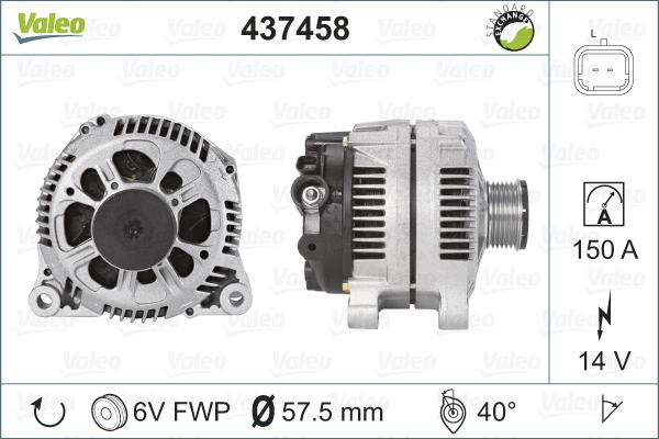 Valeo 437458 - Ģenerators autodraugiem.lv