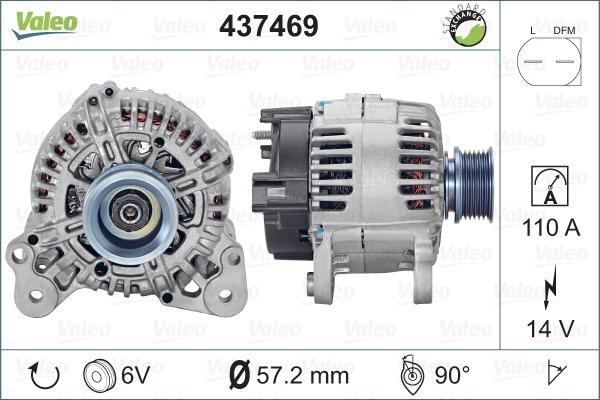Valeo 437469 - Ģenerators autodraugiem.lv