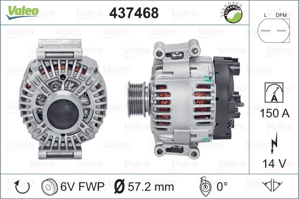 Valeo 437468 - Ģenerators autodraugiem.lv