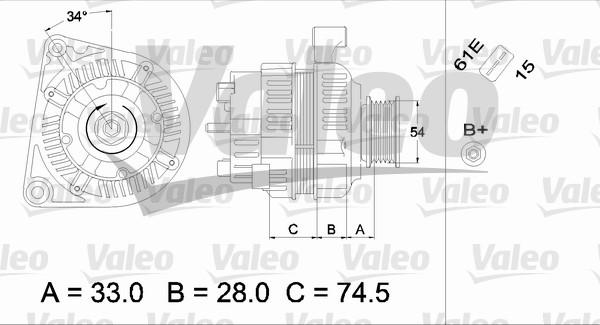 Valeo 437406 - Ģenerators autodraugiem.lv