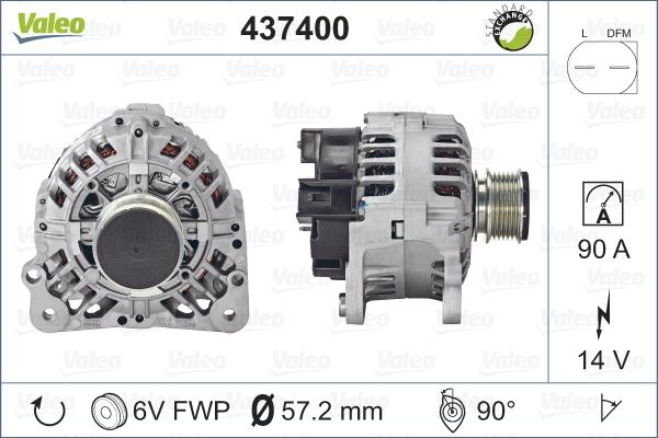 Valeo 437400 - Ģenerators autodraugiem.lv