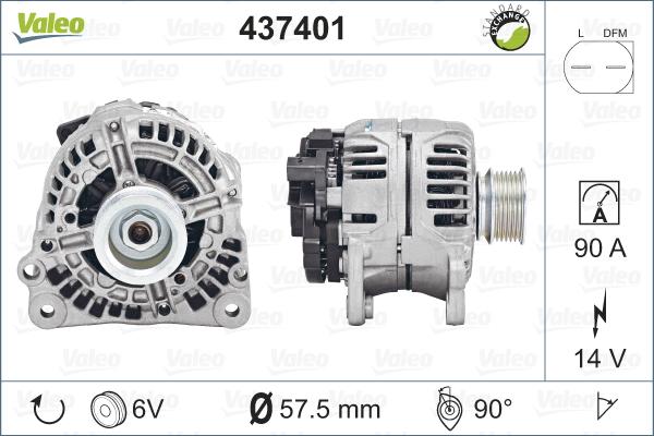 Valeo 437401 - Ģenerators autodraugiem.lv