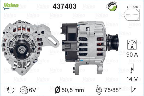 Valeo 437403 - Ģenerators autodraugiem.lv