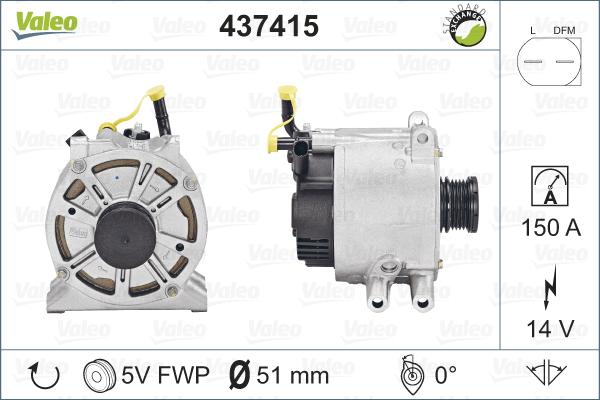 Valeo 437415 - Ģenerators autodraugiem.lv