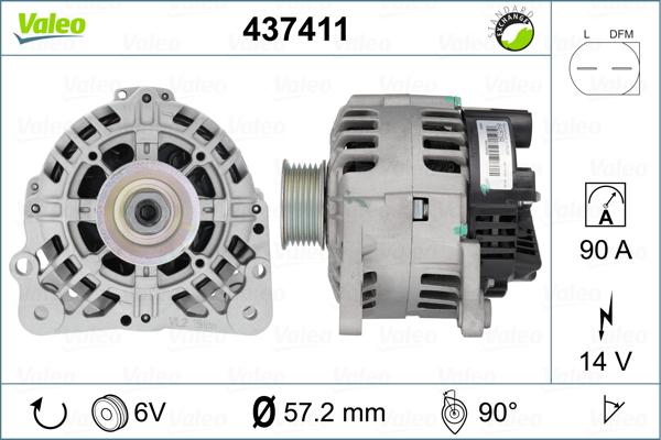 Valeo 437411 - Ģenerators autodraugiem.lv