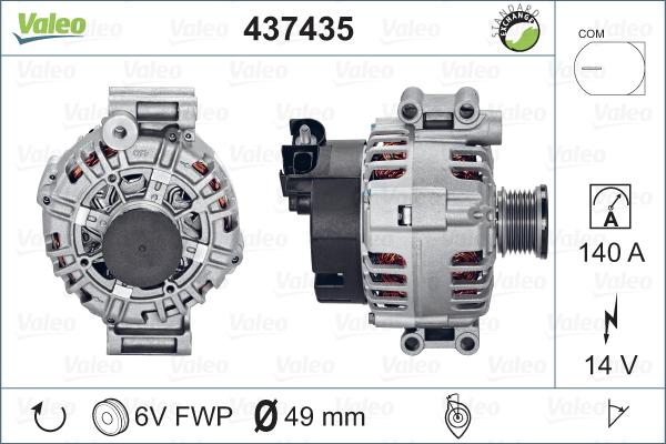 Valeo 437435 - Ģenerators autodraugiem.lv