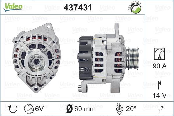 Valeo 437431 - Ģenerators autodraugiem.lv