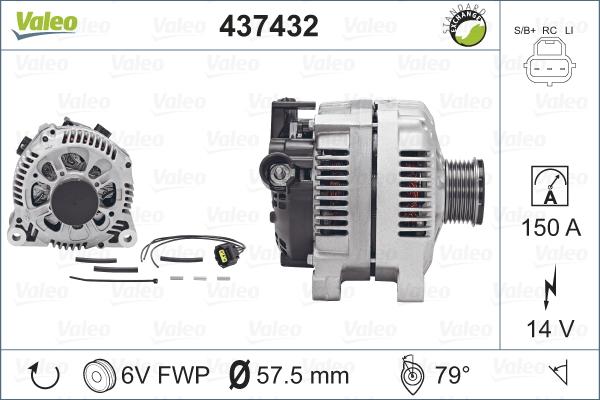 Valeo 437432 - Ģenerators autodraugiem.lv