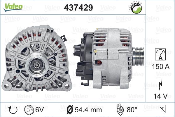 Valeo 437429 - Ģenerators autodraugiem.lv