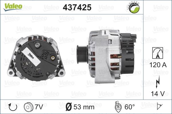 Valeo 437425 - Ģenerators autodraugiem.lv