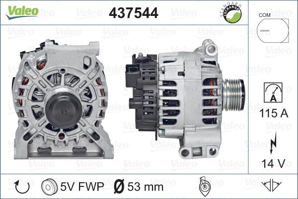Valeo 437544 - Ģenerators autodraugiem.lv