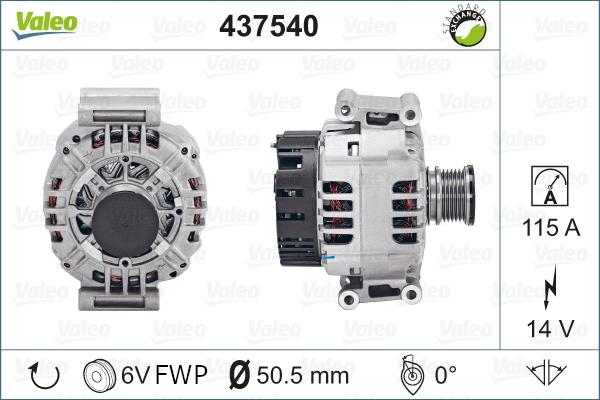 Valeo 437540 - Ģenerators autodraugiem.lv