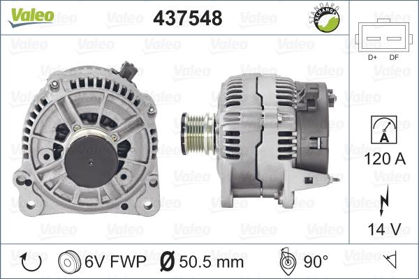 Valeo 437548 - Ģenerators autodraugiem.lv
