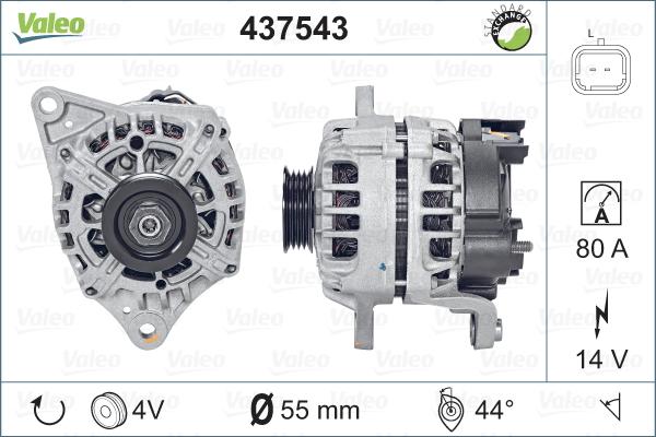 Valeo 437543 - Ģenerators autodraugiem.lv