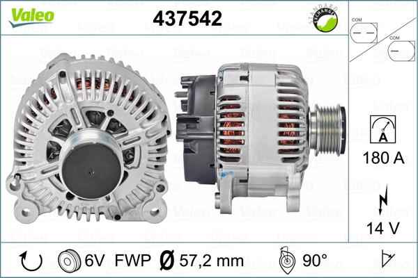 Valeo 437542 - Ģenerators autodraugiem.lv
