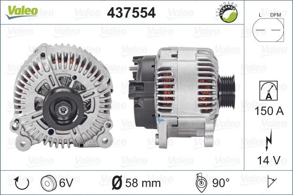 Valeo 437554 - Ģenerators autodraugiem.lv