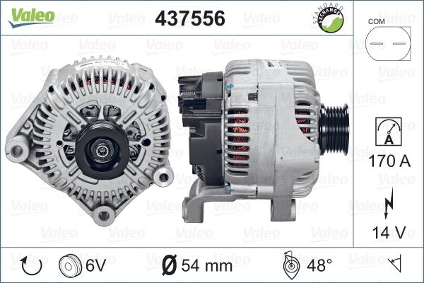Valeo 437556 - Ģenerators autodraugiem.lv