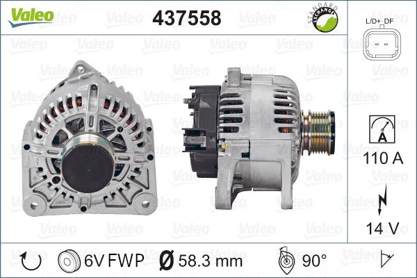 Valeo 437558 - Ģenerators autodraugiem.lv