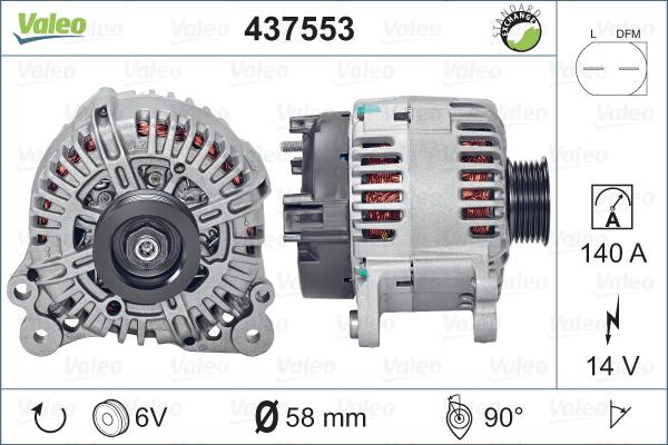 Valeo 437553 - Ģenerators autodraugiem.lv