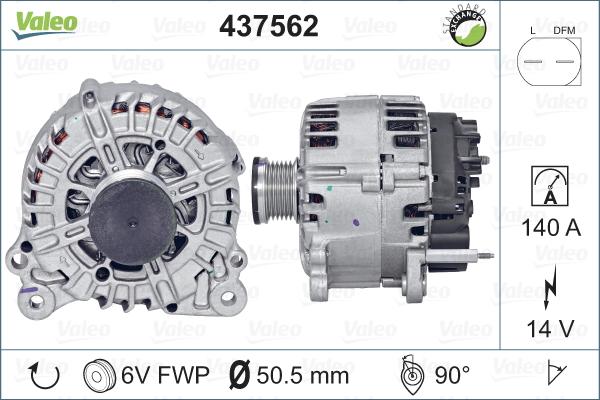 Valeo 437562 - Ģenerators autodraugiem.lv