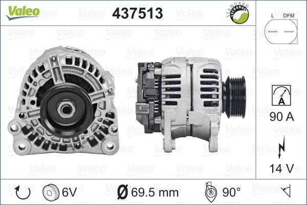 Valeo 437513 - Ģenerators autodraugiem.lv