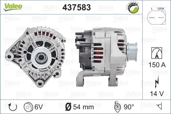 Valeo 437583 - Ģenerators autodraugiem.lv