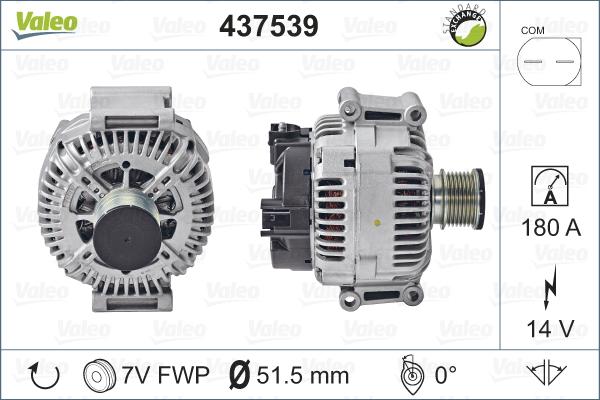 Valeo 437539 - Ģenerators autodraugiem.lv