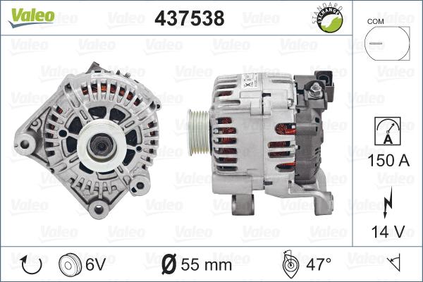 Valeo 437538 - Ģenerators autodraugiem.lv