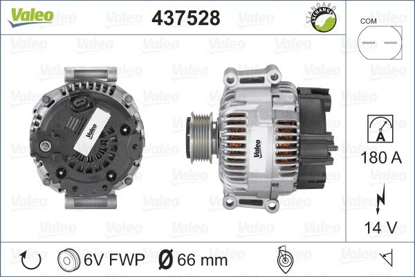 Valeo 437528 - Ģenerators autodraugiem.lv