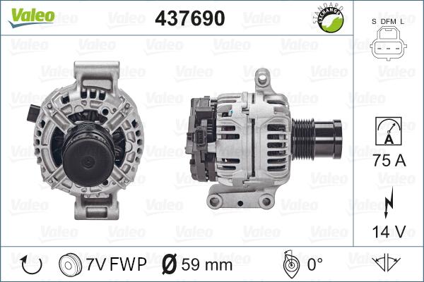 Valeo 437690 - Ģenerators autodraugiem.lv