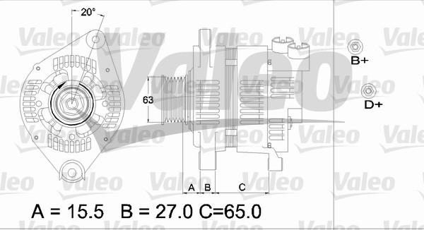 Valeo 437164 - Ģenerators autodraugiem.lv