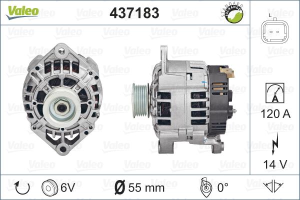 Valeo 437183 - Ģenerators autodraugiem.lv