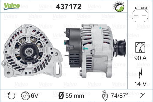 Valeo 437172 - Ģenerators autodraugiem.lv