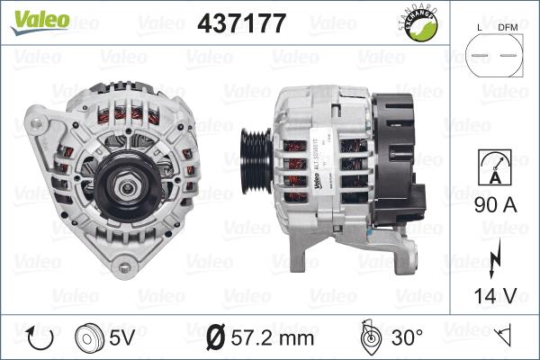 Valeo 437177 - Ģenerators autodraugiem.lv