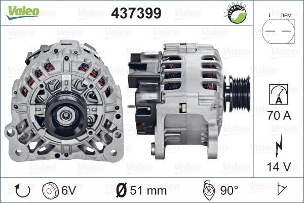 Valeo 437399 - Ģenerators autodraugiem.lv