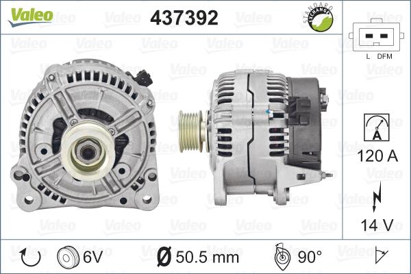 Valeo 437392 - Ģenerators autodraugiem.lv