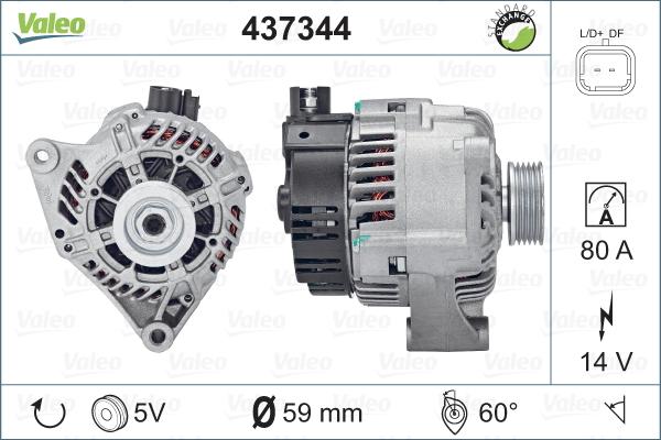 Valeo 437344 - Ģenerators autodraugiem.lv