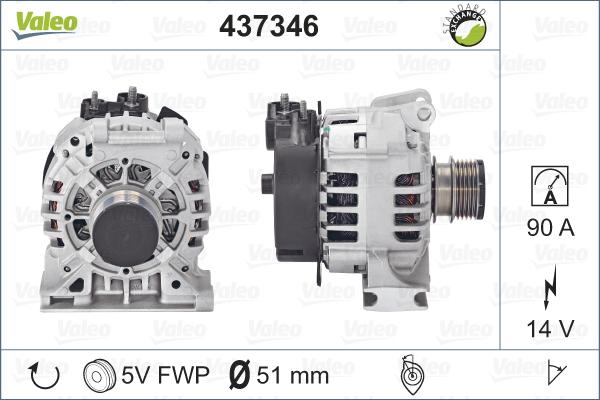 Valeo 437346 - Ģenerators autodraugiem.lv